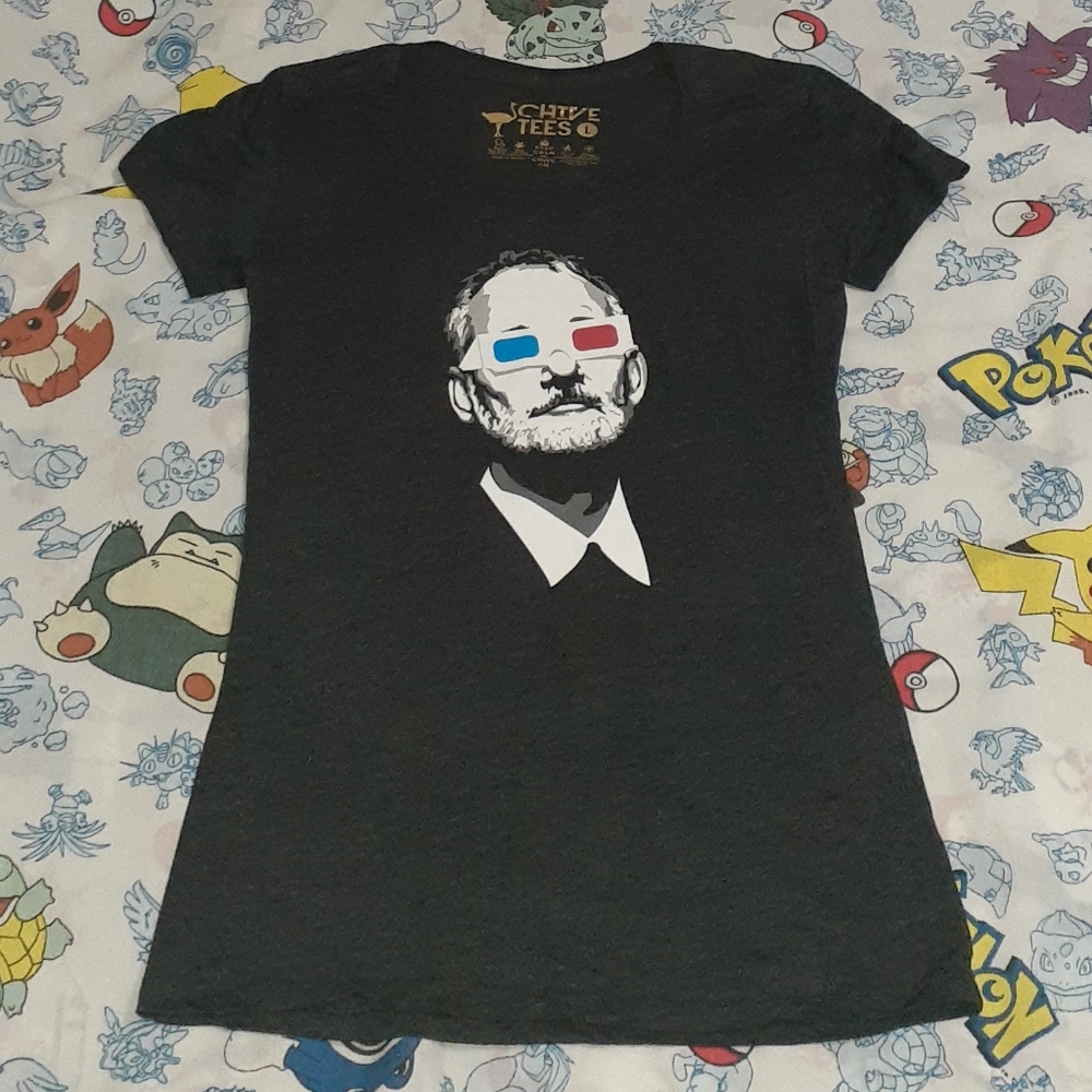 Bill Murrary 3D Chive Tees Ladies Shirt Tee Movie TV Ghostbusters Scrooged